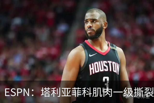 ESPN：塔利亚菲科肌肉一级撕裂，至少缺席世界杯前两场小组赛